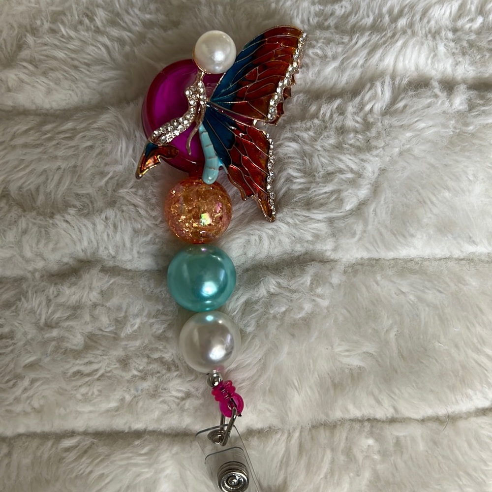rhinestone butterfly  fairy 🧚‍♀️ badge reel